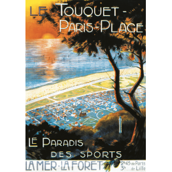 Affiche 50x70 - Vue sur le Touquet