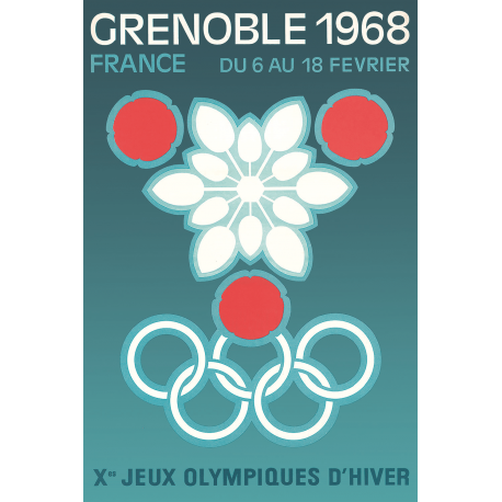 Affiche 50x70 - JO de Grenoble - Flocon