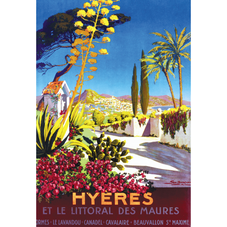 Affiche 50x70 - Hyères et le Littoral des Maures