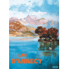 Affiche 50x70 - L'Île aux Cygnes à Annecy