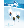 Affiche 50x70 - 3 skieurs contamines