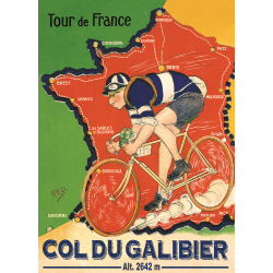 Affiche 50x70 - Tour de France au Galibier