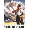 Affiche 50x70 - SNCF Alpiniste dans la vallée de l'Ubaye