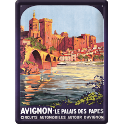 Plaque métal 30x40 - Avignon Le Palais des Papes