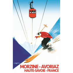 Affiche 50x70 - Téléphérique de Morzine Avoriaz