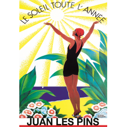 Affiche 50x70 - Soleil toute l'année à Juan les Pins