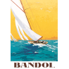 Affiche 50x70 - Voilier à Bandol