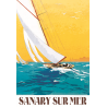 Affiche 50x70 - Voilier à Sanary sur Mer