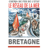 Affiche 50x70 - Mer agitée en Bretagne