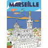 Affiche 50x70 - Marseille par Marina Vandel