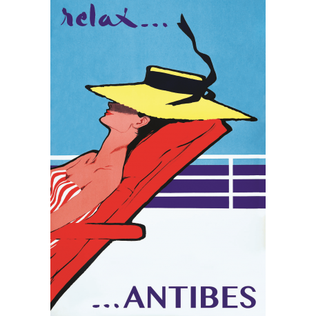 Affiche 50x70 - Relax à Antibes