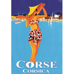 Affiche 50x70 - Les pieds dans l'eau en Corse
