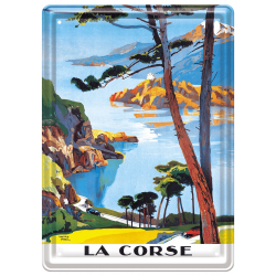 Plaque métal 15x21 - Balade en Corse
