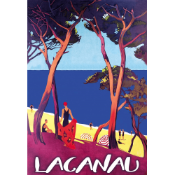 Affiche 50x70 - L'Océan à Lacanau