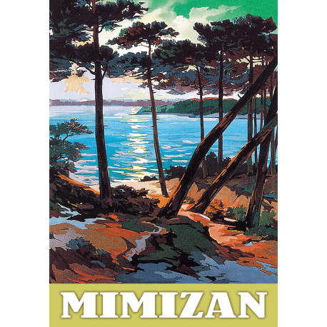 Affiche 50x70 - Mimizan Vue sur Mer