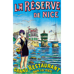 Affiche 50x70 - Restaurant La Réserve de Nice