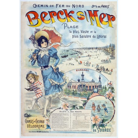 Affiche - Berck Sur Mer Plages et Kursaal