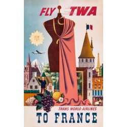 Affiche - TWA Symboles de France