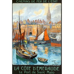 Affiche - Port de Saint Malo - 40x60 Giclée