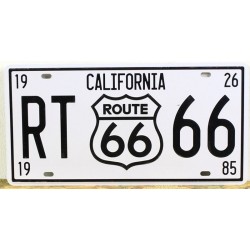 Plaque métal - Route 66 California - 15x30 en relief
