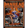 Plaque métal - Panhead Motorwork - 30x40 en relief