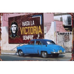 Plaque métal - Che Guevara Cuba - 20x30 en relief