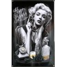 Plaque métal - Marilyn Monroe Heart Breaker - 20x30 en relief