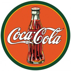 Plaque métal US - Coca Cola Rond - 28cm