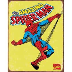 Plaque métal US - Spiderman - 30x40cm