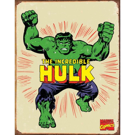 Plaque métal US - Hulk - 30x40cm