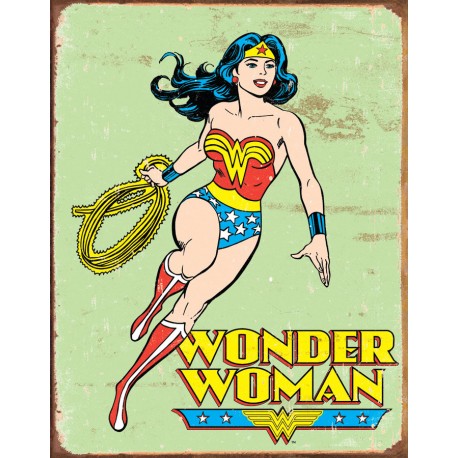 Plaque métal US - Wonder Woman - 30x40cm