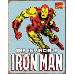 Plaque métal US - Iron Man - 30x40cm