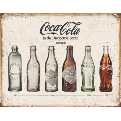 Plaque métal US - Bouteilles de Coca Cola - 30x40cm
