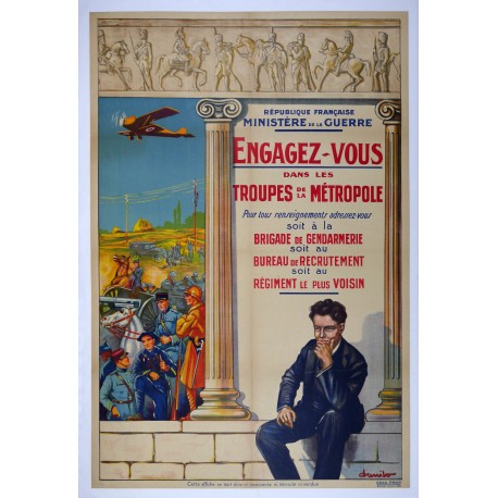 Affiche Originale 79x118cm - Engagez-vous dans les troupes de la métropole