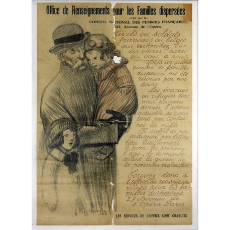 Aff. 61x88cm - Office de renseignements pour les familles dispersées