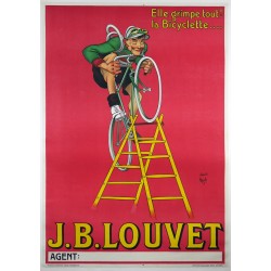 Aff. 77x109cm - JB Louvet (Bicyclette sur échelle)
