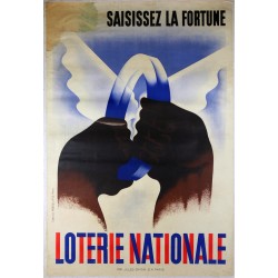 Aff. 80x119cm - Loterie Nationale Saissez la Fortune