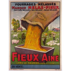 Aff. 57x77cm - Mélas Fieux Ainé Fourrages Mélassés