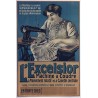 Aff. 60x90cm - L'Excelsior Machine à Coudre à mouvement rotatif et à canette centrale (Femme)