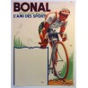 Aff. 56x76cm - Bonal Gentiane Quina l'ami des Sportifs (Cycliste)