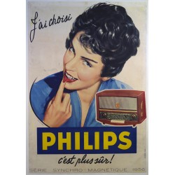 Aff. 77x112cm - J'ai choisi Philips c'est plus sûr (Radio)