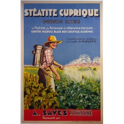 Aff. 78x118cm - Stèatite Cuprique Poudre Saves (Pesticide)