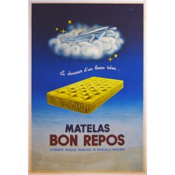Aff. 79x117cm - Matelas Bon Repos La douceur d'un bon rêve
