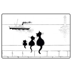 Set - Trois chats sur le mur - Chats Dubout