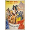 Aff. 78x117cm - Souscrivez à la Société Générale des banques de Province 6ème emprunt national 1920