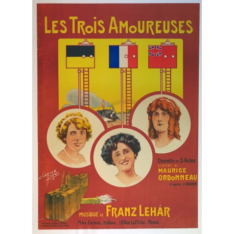 Aff. 60x84cm - Les trois amoureuses