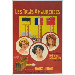 Aff. 61x89cm - Les trois amoureuses