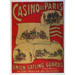 Aff. 54x74cm - Casino de Paris Union Gaitling Guard