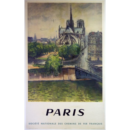 Aff. 60x97cm - SNCF Paris Notre Dame