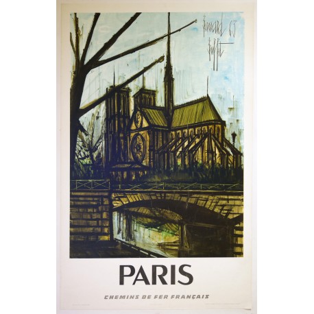 Aff. 63x99,5cm - SNCF Paris Notre Dame Chemins de fer français